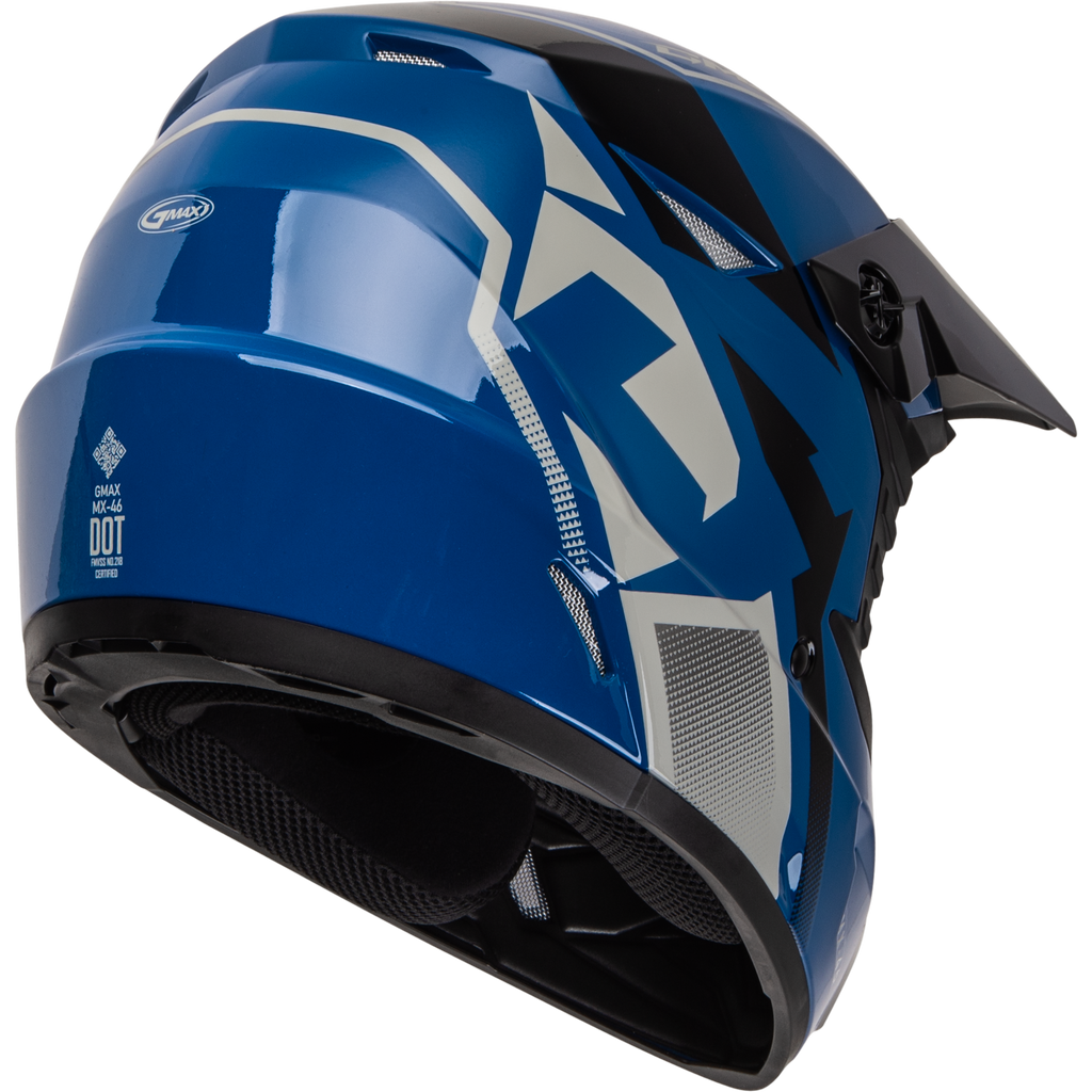 Mx 46 Compound Helmet Blue/Black/Grey Lg