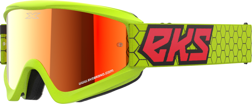 Flat Out Mirror Goggle Flo Ylw/Blk/Fire Rd Red Mirror