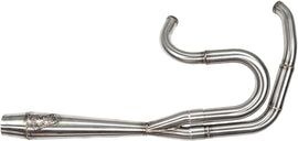 SAWICKI 2in1 Dyna full length brushed stainless steel exhaust with big inch cannon design, showcasing its sleek, polished finish.