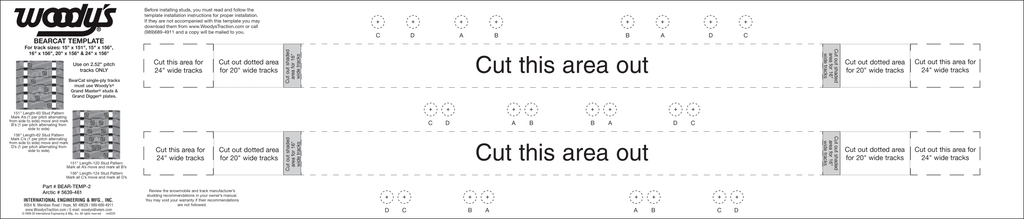 Stud Template Bearcat 2.52" Pitch Tracks