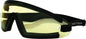 Wrap Around Sunglasses Black W/Yellow Lens