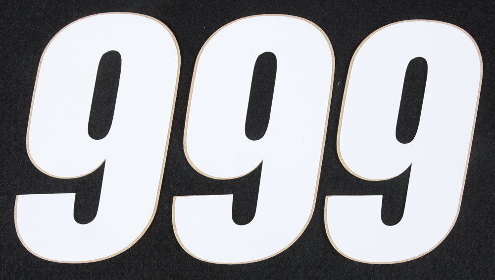 Number 9 White 4" 3/Pk