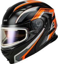 Load image into Gallery viewer, Md 01s Transistor Snow Helmet W Electric Shld Orange/Blk 2x