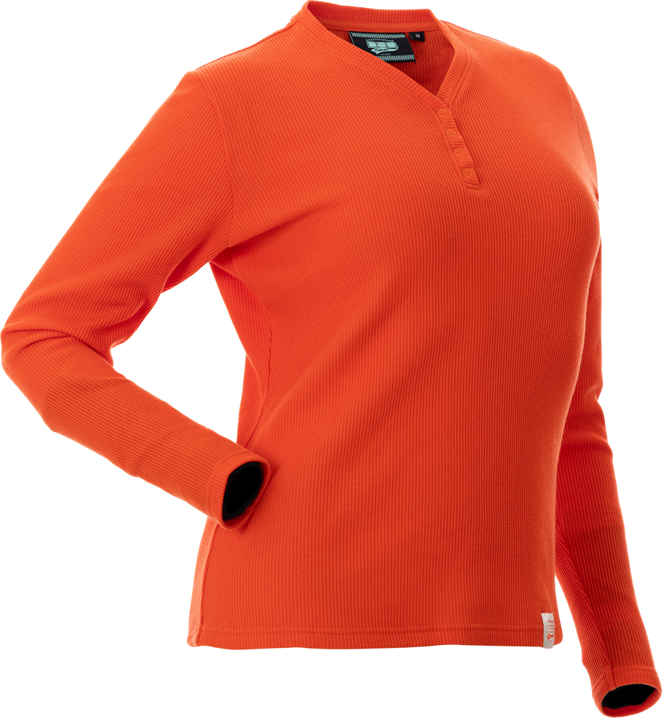 Cozy Waffle Shirt Poppy Xs
