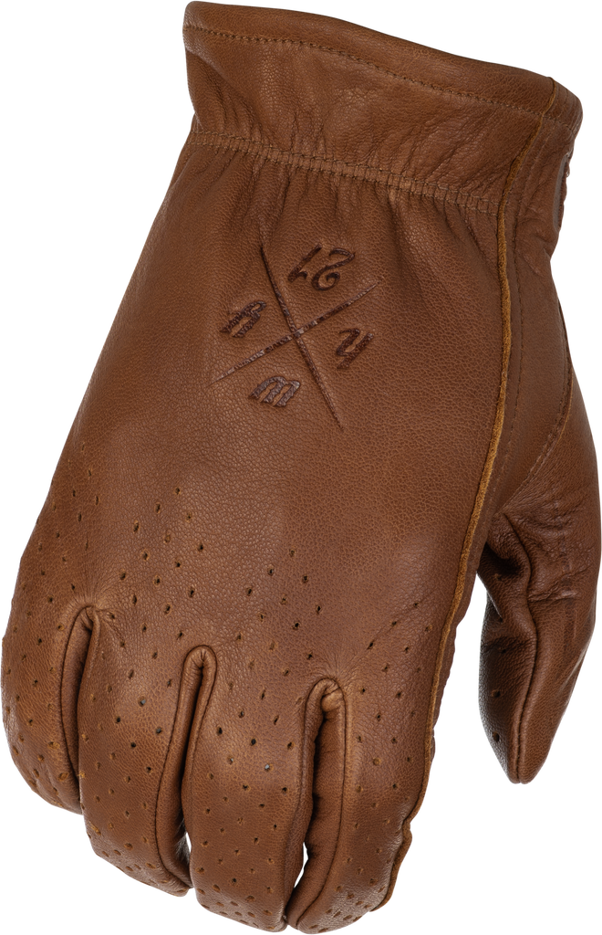 Louie Perforated Gloves Brown Xs