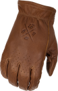 Louie Perforated Gloves Brown Lg