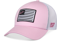 Load image into Gallery viewer, Flag Snapback Hat Pink/White