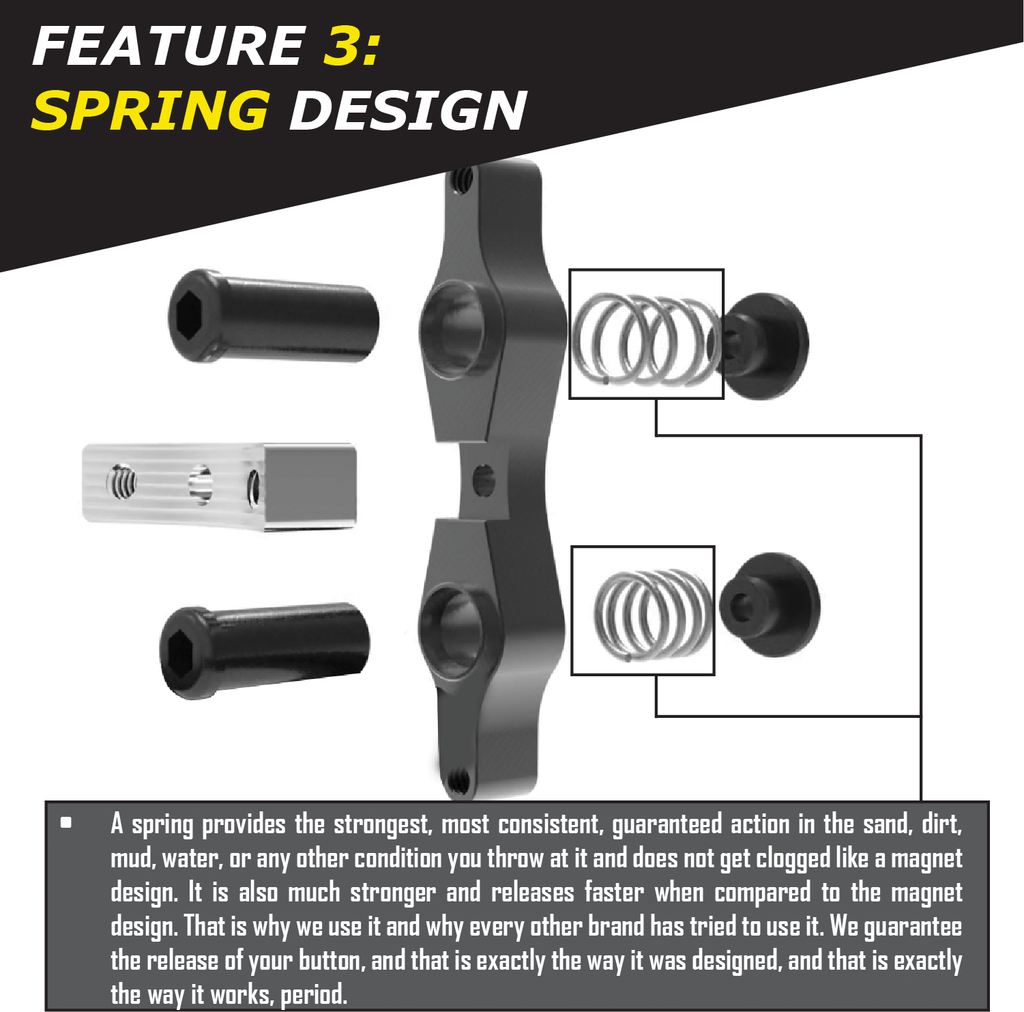 TAMER Tamer Double Button X Wing suspension pendant in black with double buttons and X Wing design.