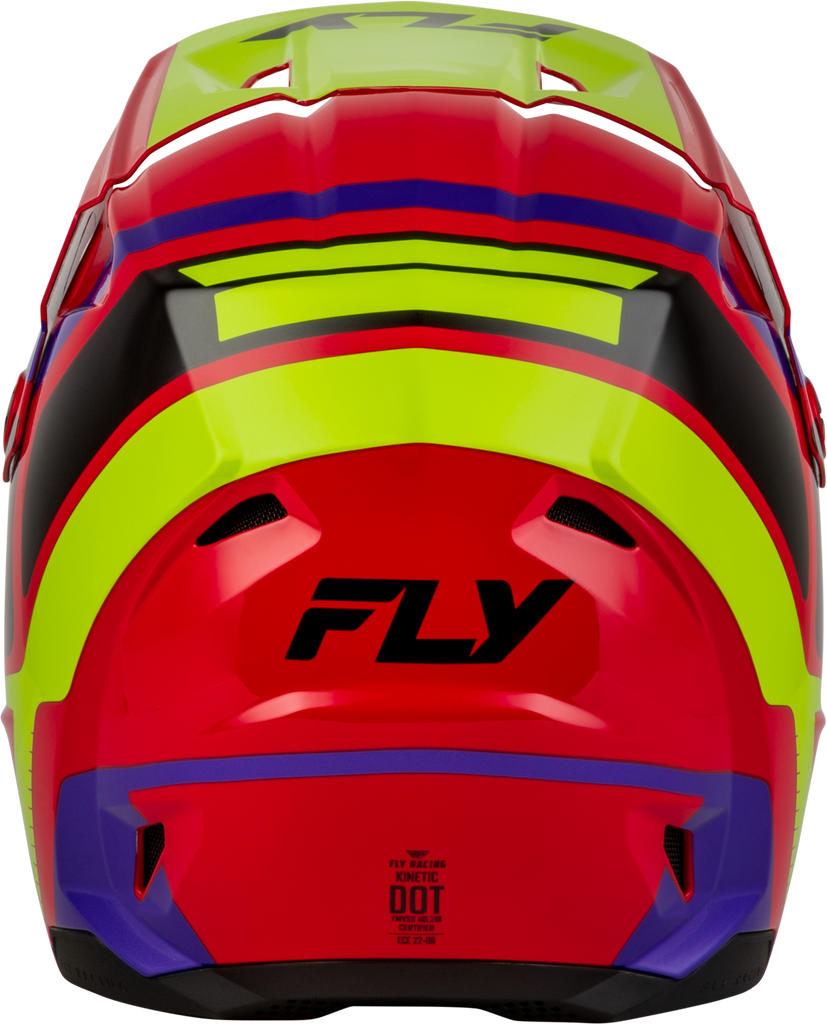 Youth Kinetic Scrap Helmet Red/Hi Vis/Purple/Black Yl