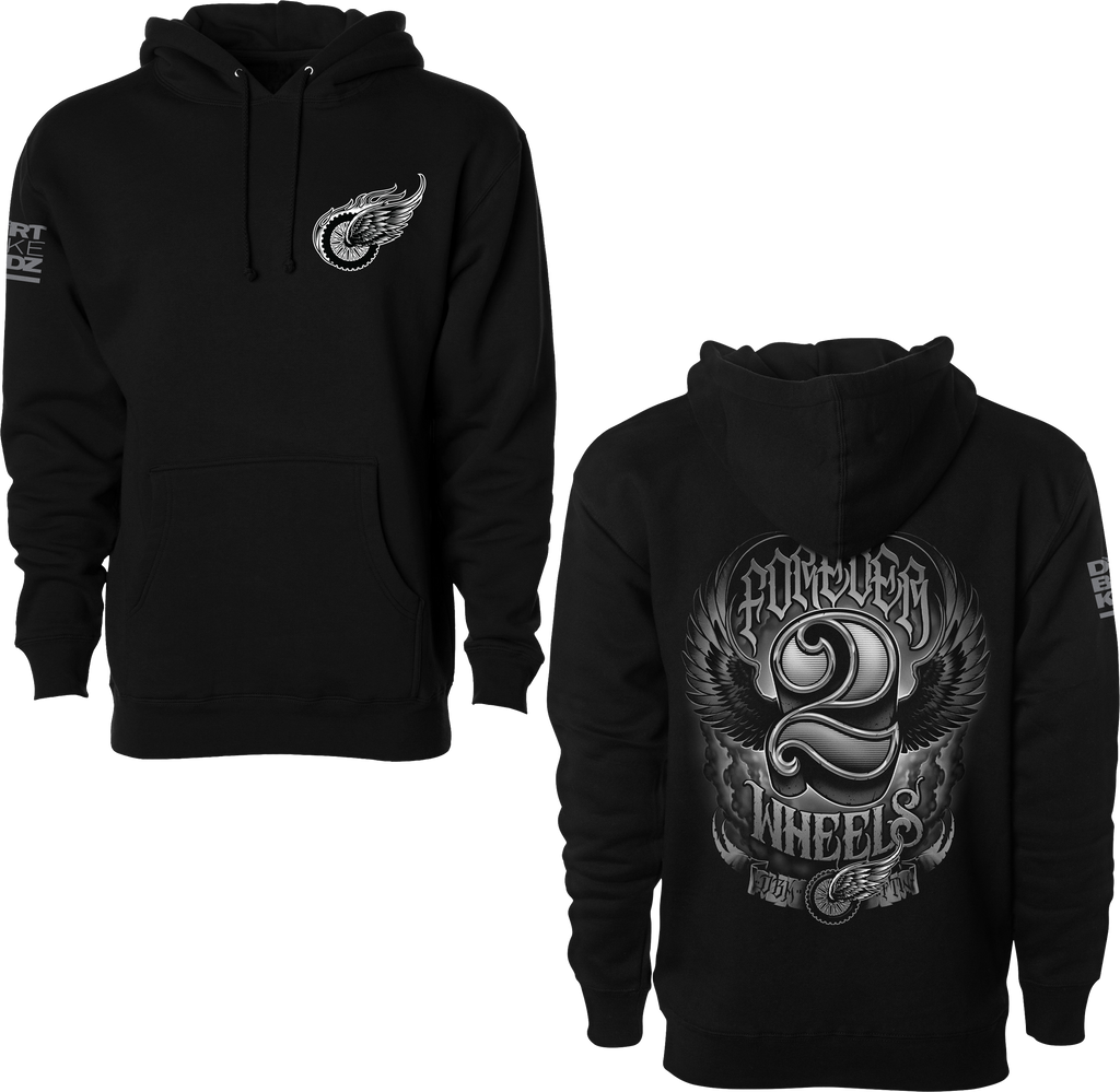 Two Wheels Hoodie Black Xl