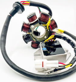 RICKS Hot Shot Charging Kit for electrical devices, featuring cables and connectors arranged on a white surface.