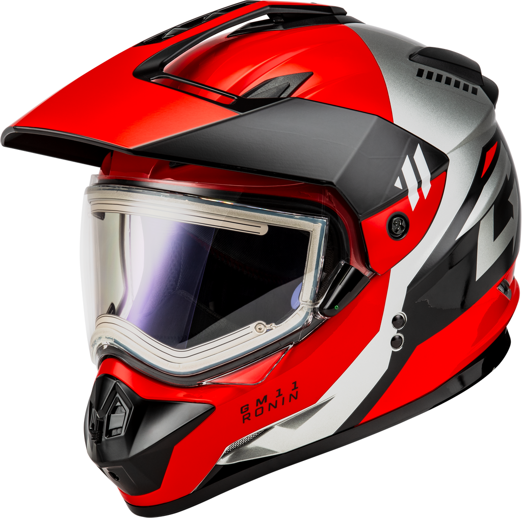 Gm 11s Ronin Snow Helmet W/ Electric Shield Black/Red Sm