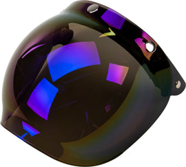 GMAX Bubble Shield 3 Snap Flip Up helmet accessory with blue iridium tint, designed for universal fit and easy helmet protection.