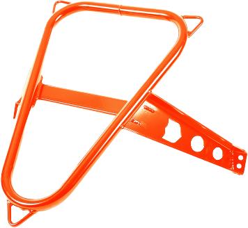 Spare Tire Mount Orange Rust Metallic Pol
