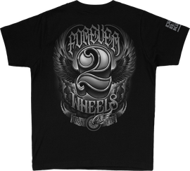 Two Wheels Youth Tee Black Yx