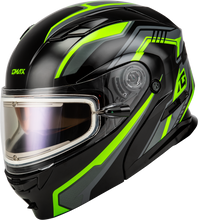 Load image into Gallery viewer, Md 01s Transistor Snow Helmet W Elec Shld Blk/Grey/Green Sm