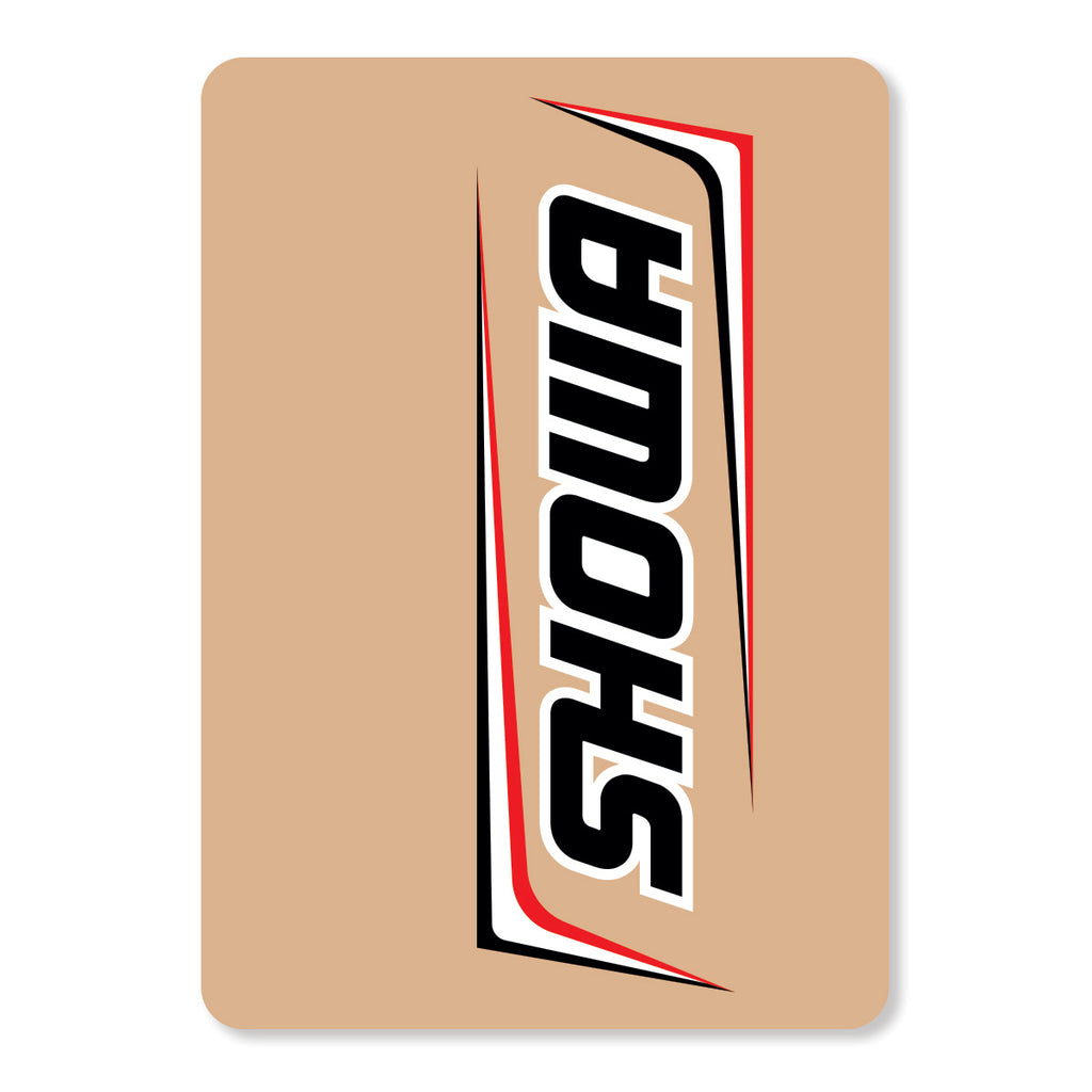 Showa Upper Fork Decals Black/White