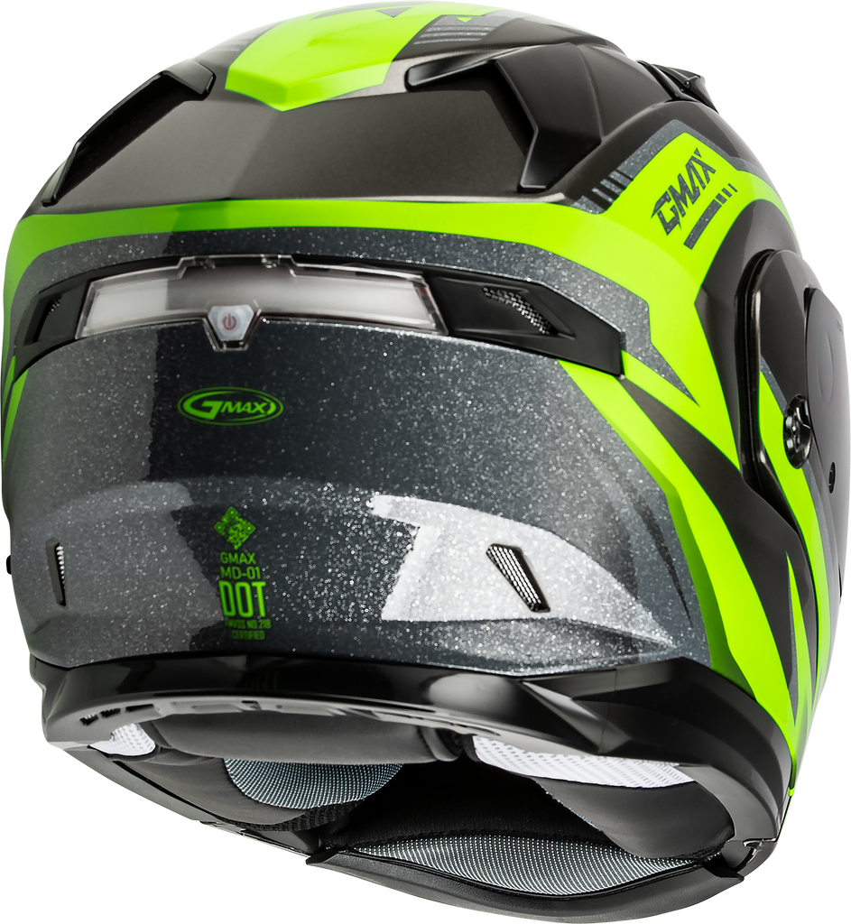 Md 01 Volta Helmet Black/Silver/Green Metallic Xs