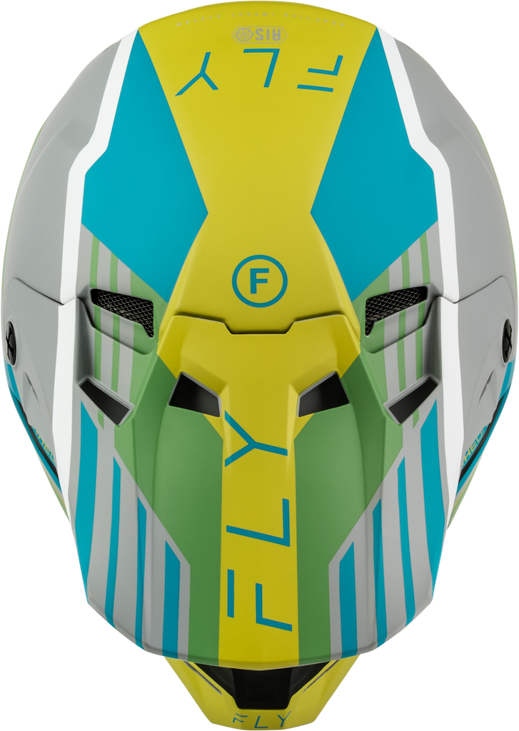Youth Formula Cc Strike Helmet Matte Grey/Green/Teal Yl