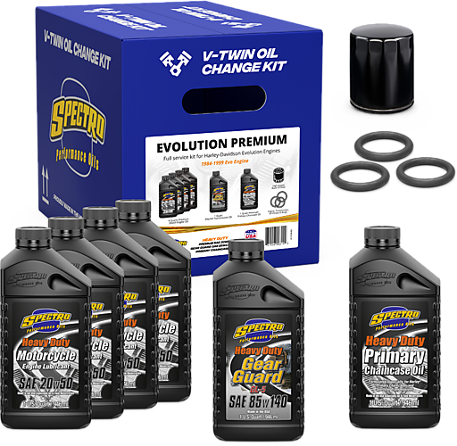 V Twin Full Oil Service Kit Evo Premium