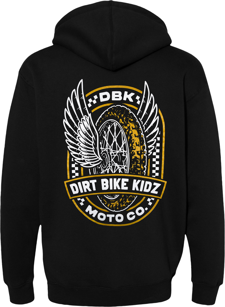 Black DBK Guardian Hoodie in medium size, featuring a comfortable fit and stylish design, shown on a neutral background.