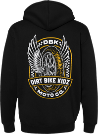 Black DBK Guardian Hoodie in medium size, featuring a comfortable fit and stylish design, shown on a neutral background.