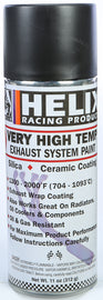 HELIX Very High Temp Exhaust System Paint in flat black, 11oz can, shown with the spray nozzle and label visible.