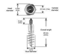Load image into Gallery viewer, 3/4" 20mm Standard Screw Studs Qty 150