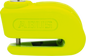 ABUS 365a Trigger Alarm 2.0 in yellow, a compact security alarm device with a bright yellow exterior and control buttons.