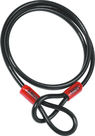Abus Cobra Loop Cable 7ft security cable with keyed lock for bike or equipment security, black cable with protective coating.