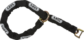 Abus Granit 8008 Alarm Disc Lock with adaptor chain, black security lock for bicycles and motorbikes, sturdy and weather-resistant.