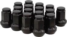 Load image into Gallery viewer, 10mmx1.25 Tapered Lug Nuts Black 60  14mm Head 16/Pk