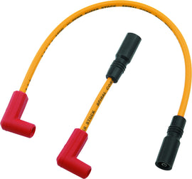 Yellow ACCEL Spiral Core Wire Set, 8.0mm, electrical wires with spiral insulation for automotive or electrical projects.