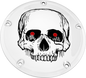 7   M8 Flt/Flh Derby Cover Skull Chrome