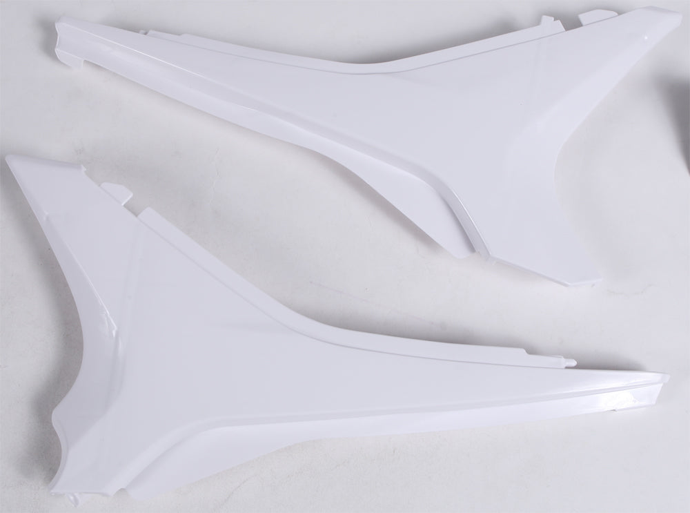 Acerbis white airbox cover for motorcycle engine, designed as a body part with a sleek finish and secure fit.