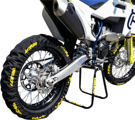 Acerbis X-Tire Cover in black, designed to protect motorcycle tires, with a durable body and branded logo.