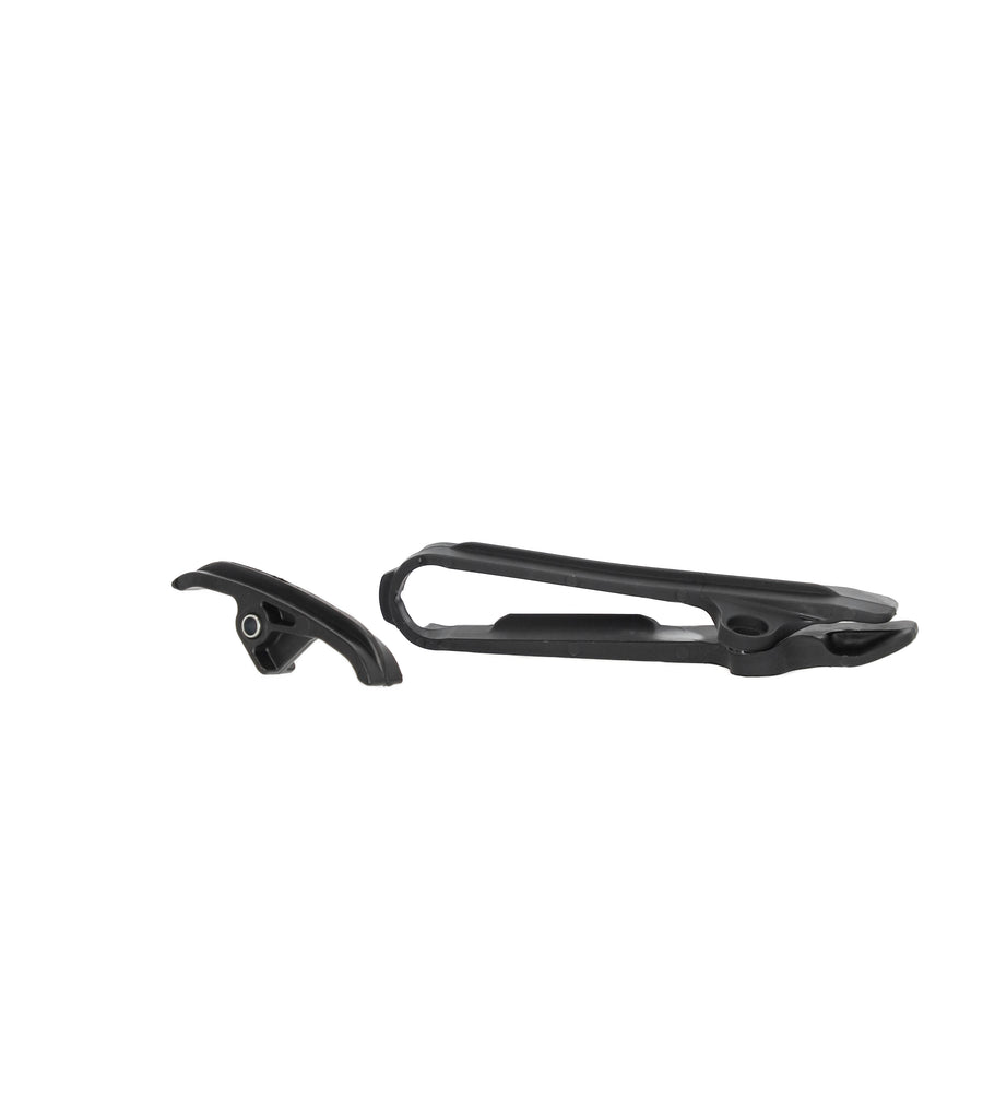 Acerbis black chain slider for gas, Husqvarna, and KTM motorcycles, durable plastic chain guide component.