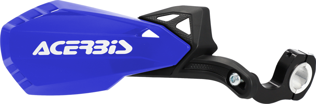 ACERBIS MX Mini Wrap Blue handguards for motocross bikes, featuring durable plastic construction and vibrant blue color.