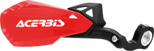 Load image into Gallery viewer, Red ACERBIS MX Mini Wrap handguards designed for motocross bikes, providing protection for the hands during riding.