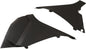 Black Acerbis Airbox Cover for motorcycles, model 23741-20001, with durable design and precise fit for optimal engine protection.