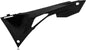 Black Acerbis Airbox Cover for motorcycle, model 26402-80001, with a sleek finish and durable plastic construction.