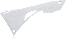Load image into Gallery viewer, Acerbis white airbox cover for motorcycle, made of durable plastic, with vent openings and secure mounting points.