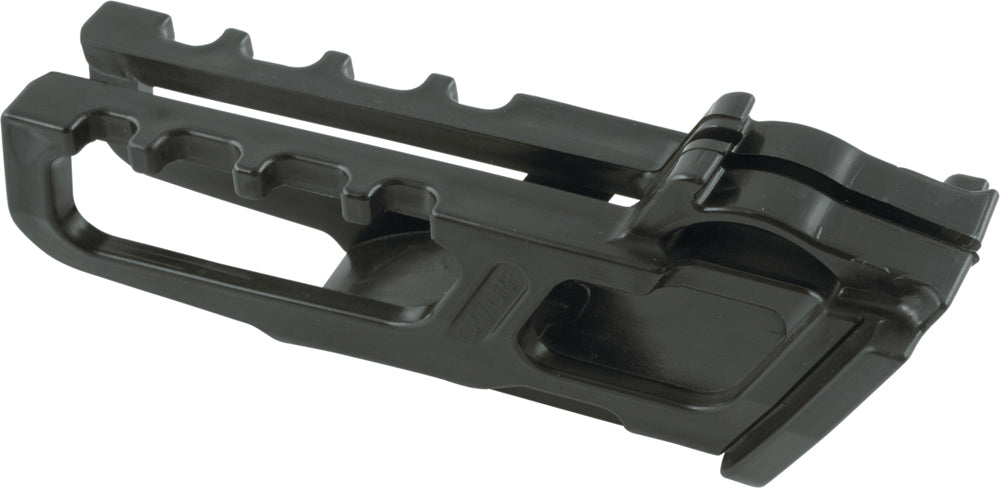 Acerbis black chain guide for motorcycles, featuring a durable design with mounting brackets on a plain background.