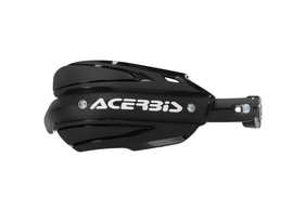 Acerbis Endurance-X handguard in black and white, designed for motorcycle handlebars, providing protection and style.
