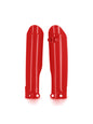 Acerbis gas KTM red fork covers for motorcycle forks, featuring durable black and red design with branding details.