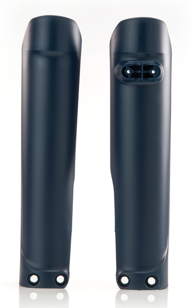 Blue Acerbis Fork Guard for motorcycle forks, featuring durable plastic construction and brand logo visible on the surface.