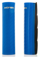 Load image into Gallery viewer, Acerbis blue fork guard for motorcycle suspension, featuring a sleek protective design with brand logo detail.