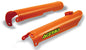 Orange Acerbis fork guard for motorcycle, model 21137-40237, made of durable material to protect forks during riding.