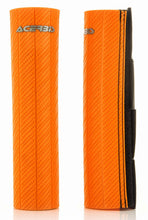 Load image into Gallery viewer, Orange Acerbis Fork Guard for motorcycle, featuring durable design with brand logo and protective coverage for front forks.