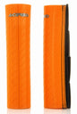 Orange Acerbis Fork Guard for motorcycle, featuring durable design with brand logo and protective coverage for front forks.